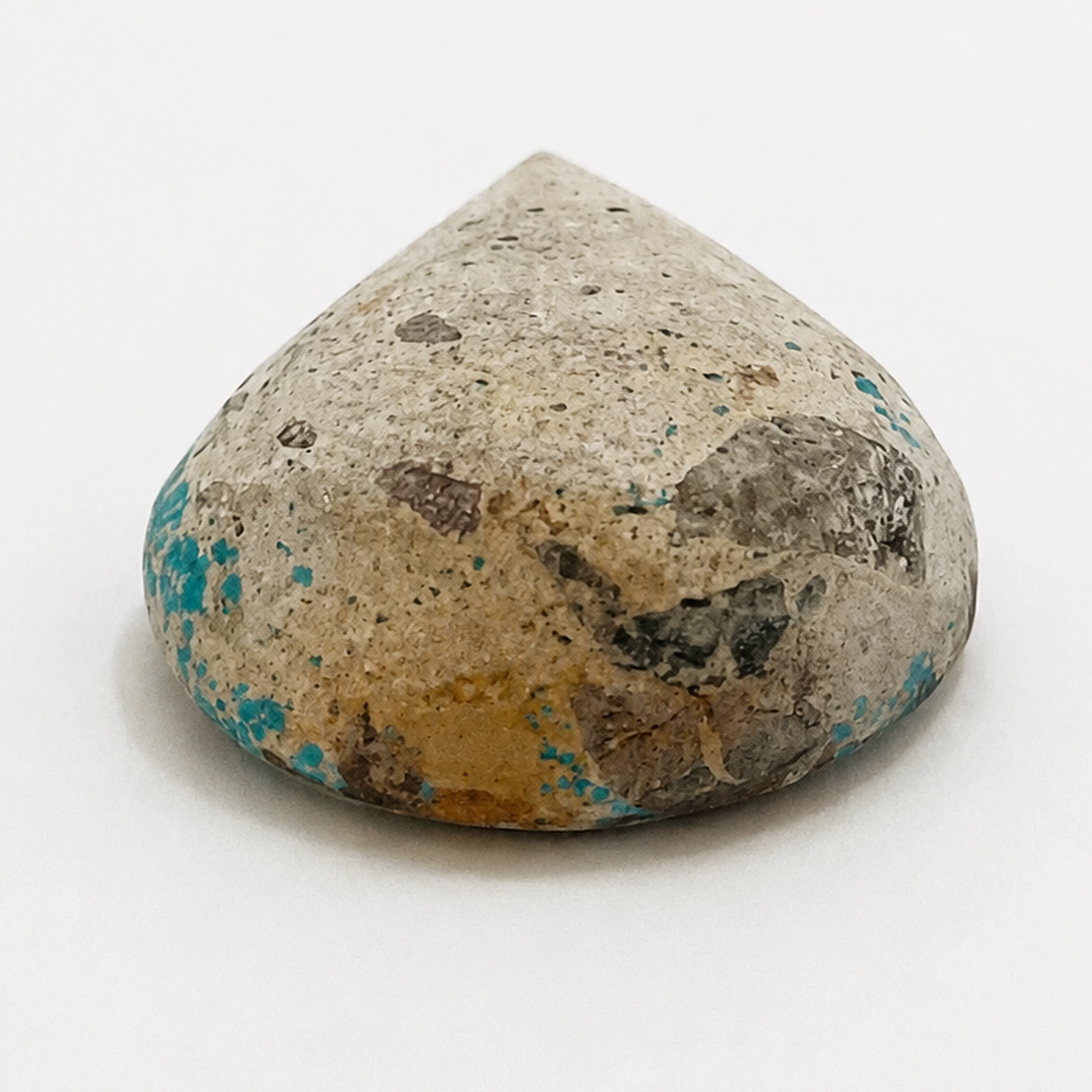 NEYFI 1001 natural Neyshabur turquoise, base and thickness view