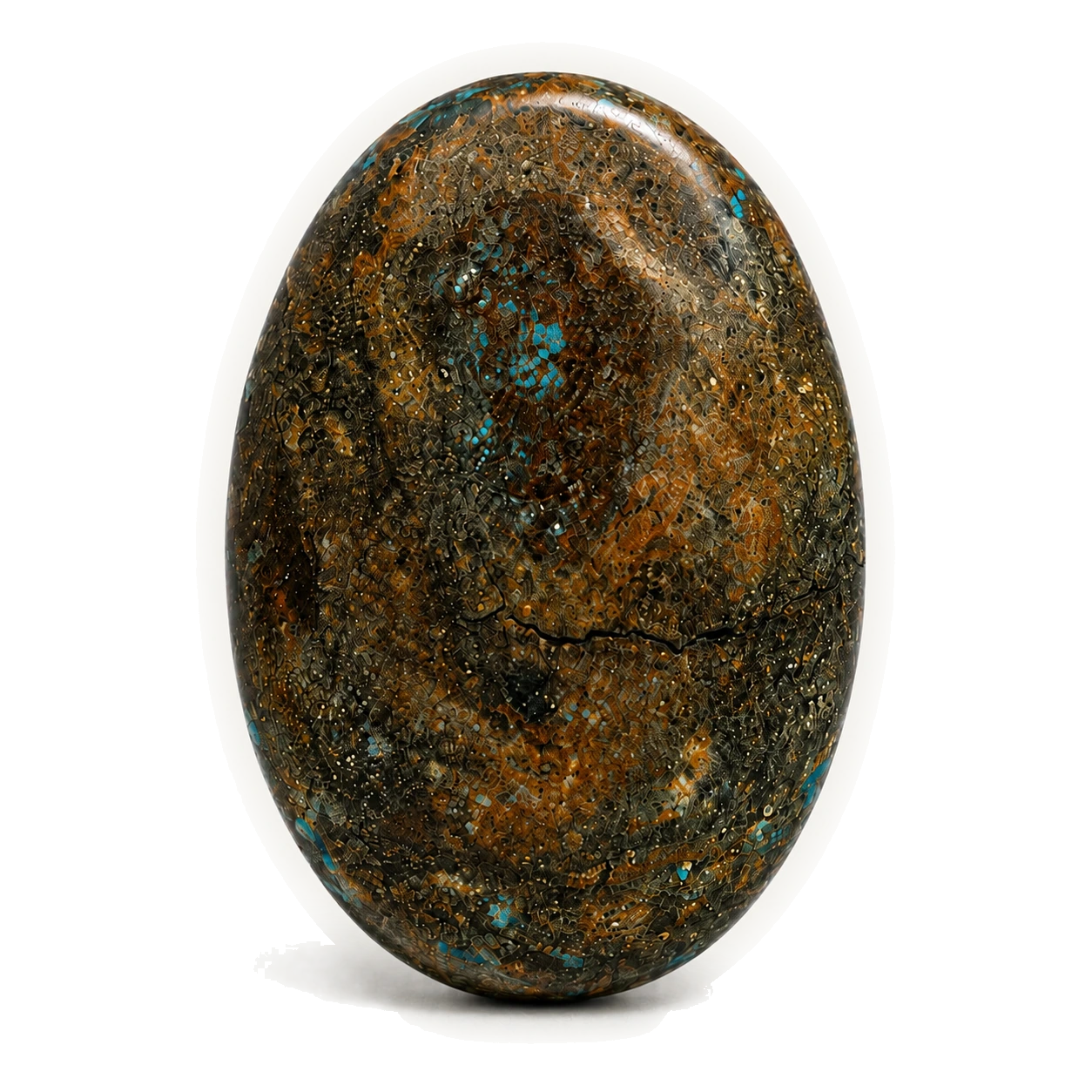 NEYFI 1006 natural Neyshabur turquoise, reverse view