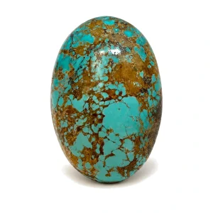 Persian Turquoise High-Dome Cabochon — NEYFI 1011, front view