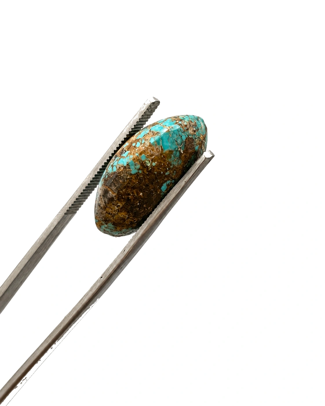 NEYFI 1011 high-dome Persian turquoise, tweezer profile view