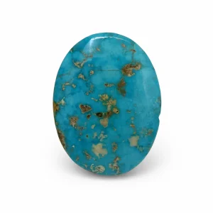 Persian Turquoise Oval Cabochon — NEYFI 1013, front view